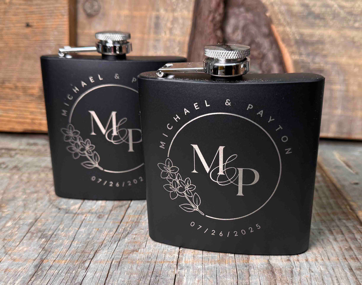 Custom Engraved Flask - your design Memories Made Custom