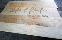 Maple Cutting Board Names and Date  - Design 96 Memories Made Custom