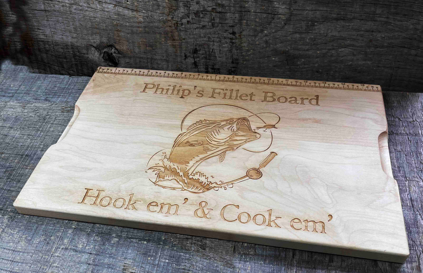 Custom Solid Maple Cutting Board  - Design 84