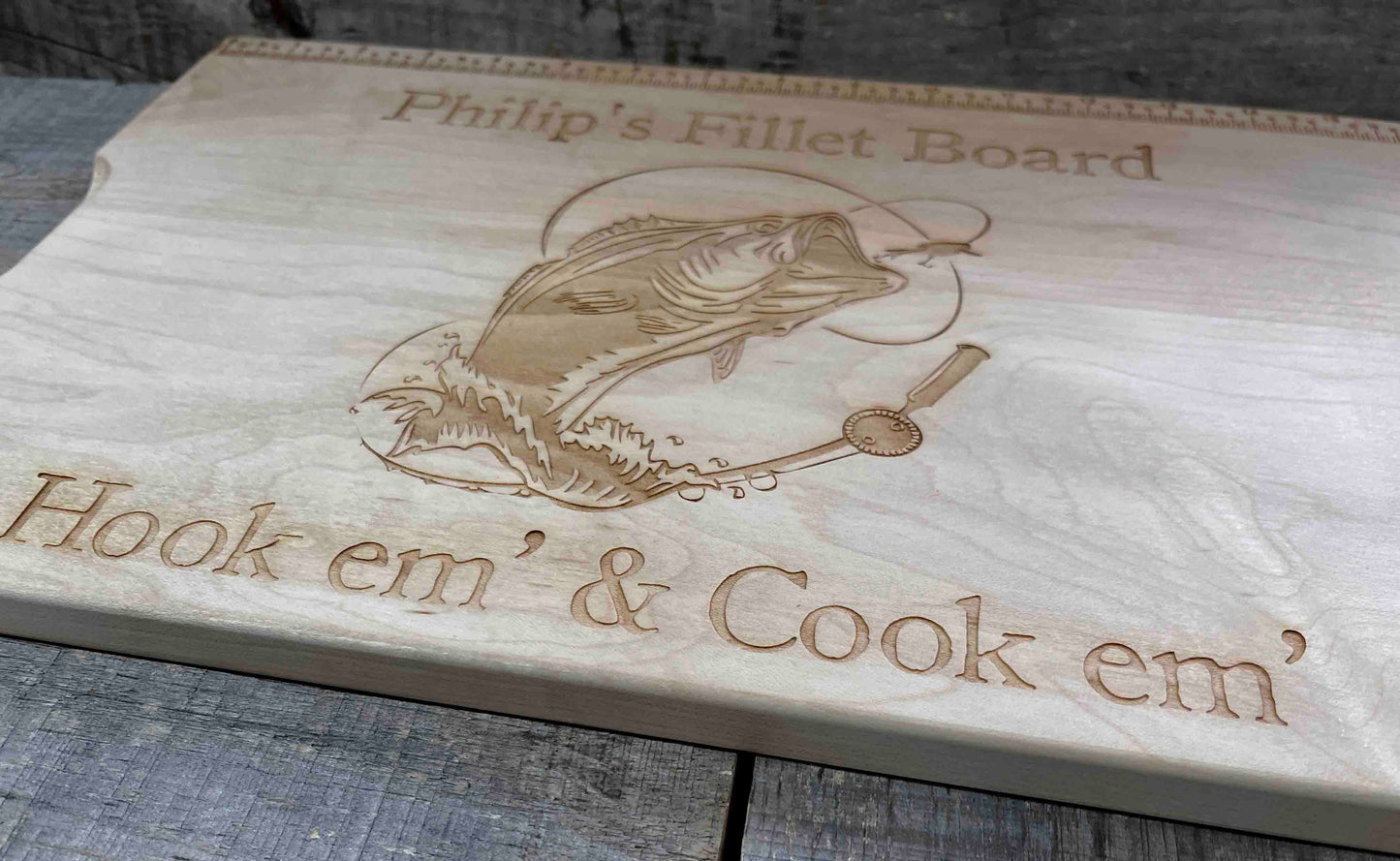 Custom Solid Maple Cutting Board  - Design 84