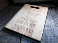 Maple Cutting Board Cutout Handle Recipe Engraved Memories Made Custom