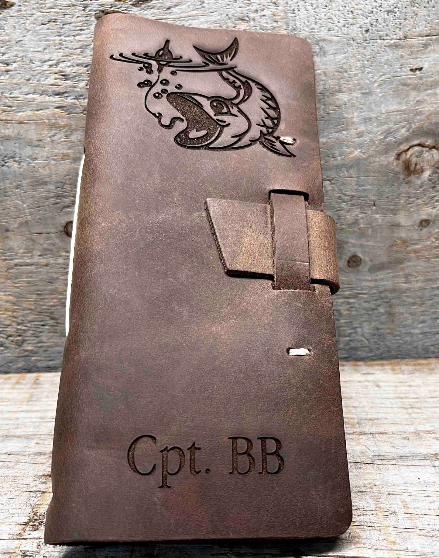 Fishing Log Premium Leather Engraved