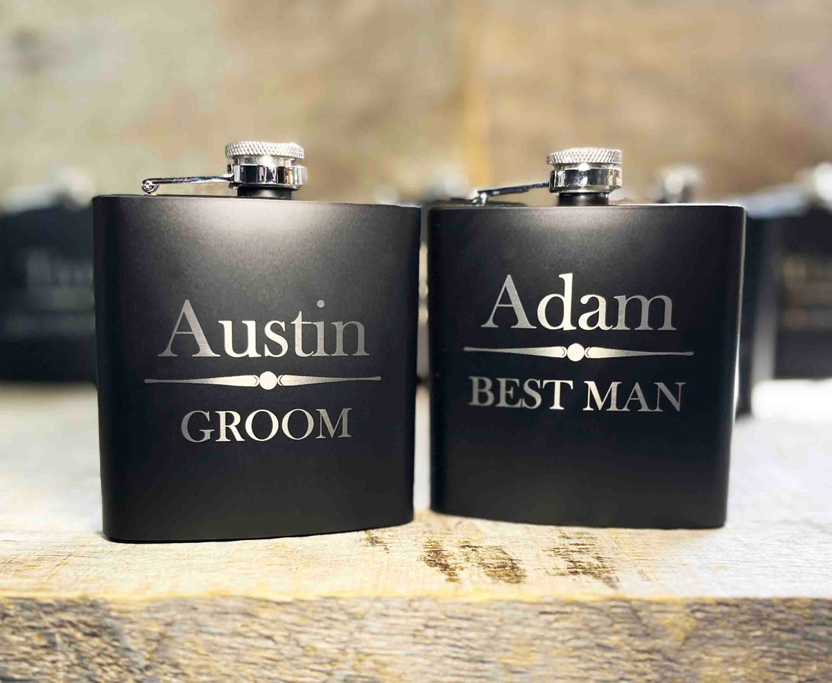 Custom Engraved Flask - Design 50 Memories Made Custom