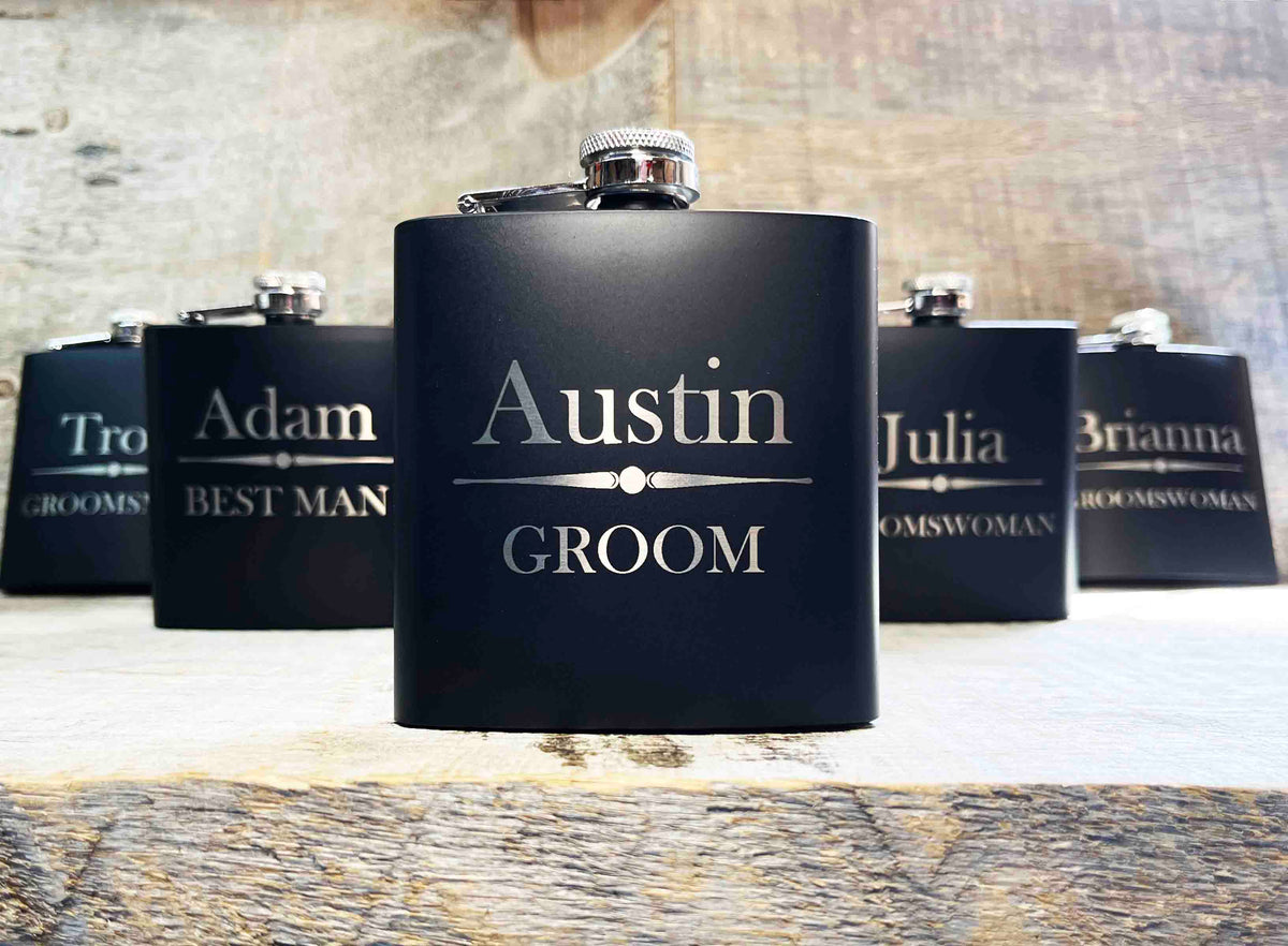 Custom Engraved Flask - Design 50 Memories Made Custom