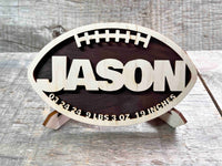 Custom Engraved Wooden Football Sign Memories Made Custom