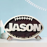 Custom Engraved Wooden Football Sign Memories Made Custom