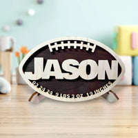 Custom Engraved Wooden Football Sign Memories Made Custom