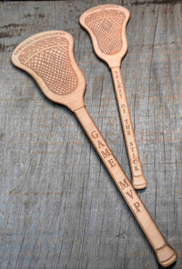 Mini Lacrosse Sticks - Laser Cut and Engraved - Multiple Lengths Memories Made Custom