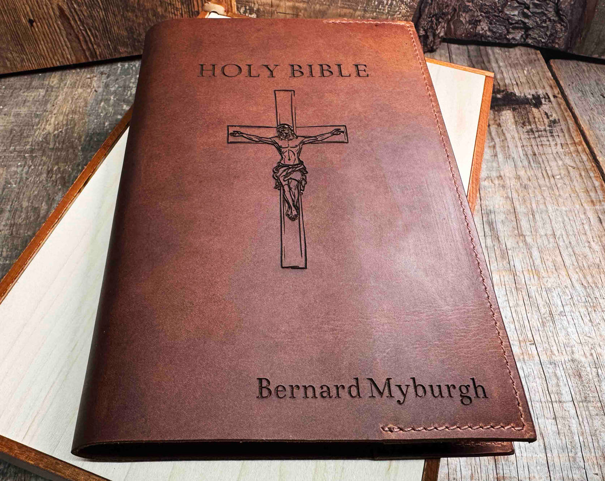 Custom Premium Leather Bible Cover Memories Made Custom