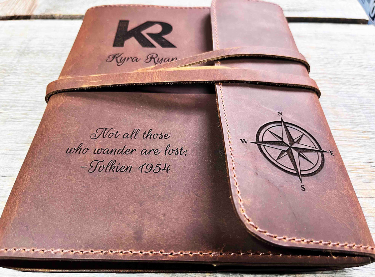 Refillable Journal / Premium Leather / Custom Engraved Memories Made Custom