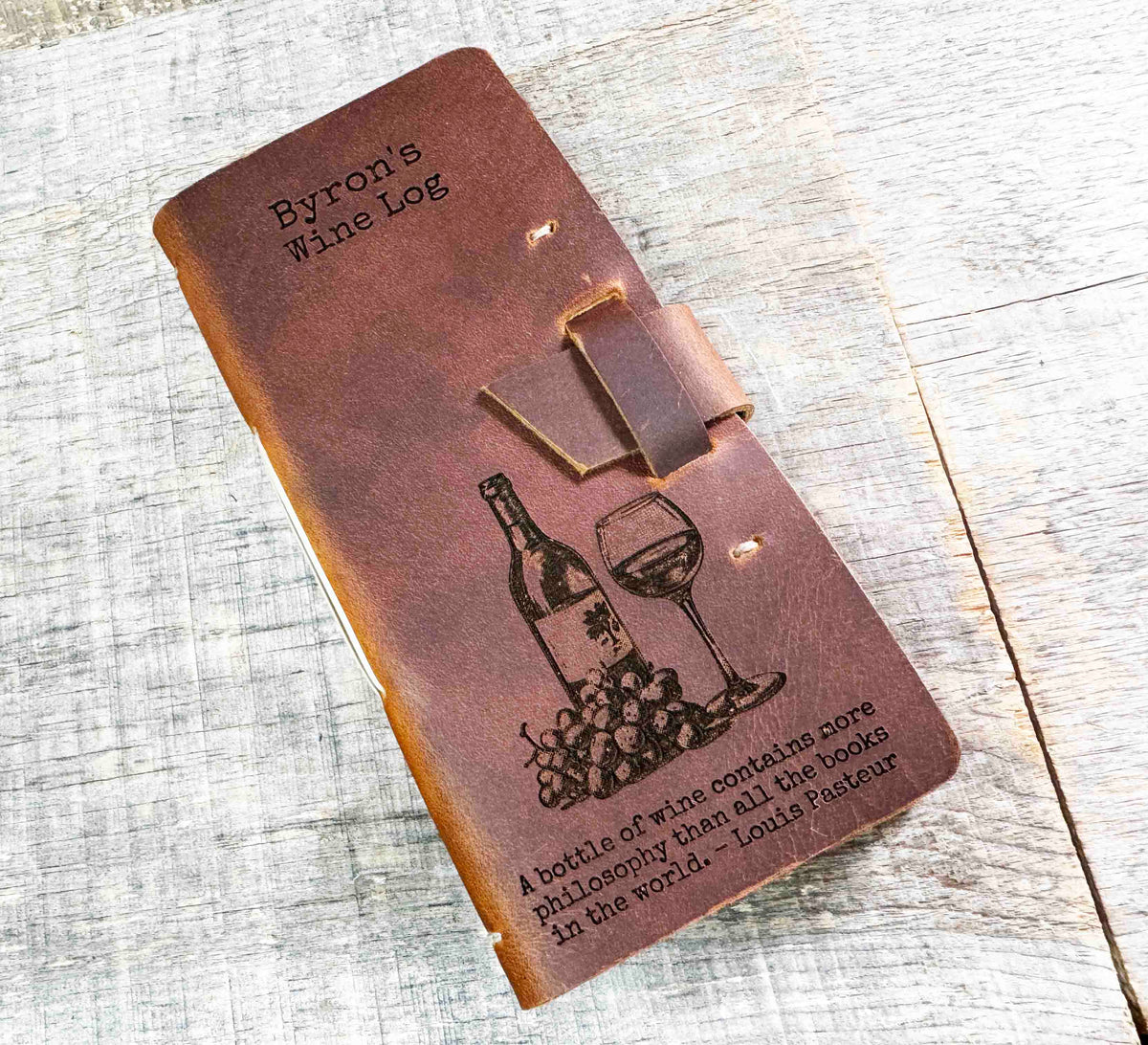 Leather Wine Log Memories Made Custom