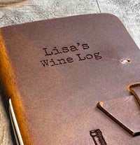 Leather Wine Log Memories Made Custom