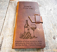 Leather Wine Log Memories Made Custom