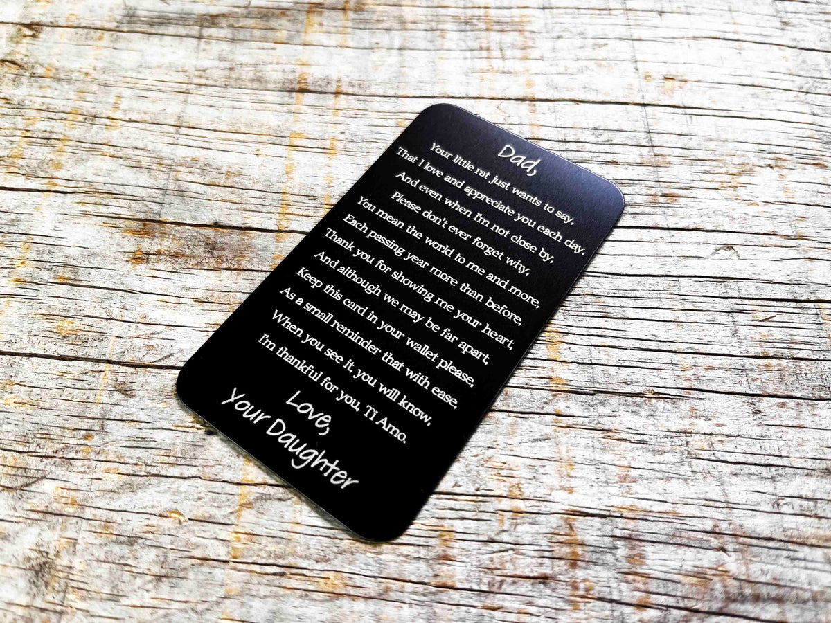 Aluminum Wallet Cards Memories Made Custom