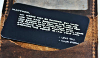 Aluminum Wallet Cards Memories Made Custom