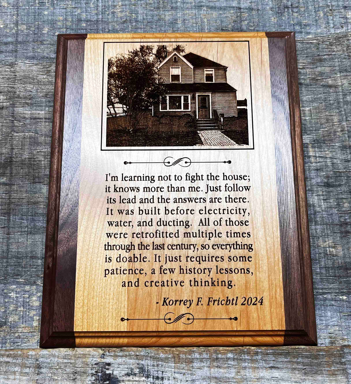 Wooden Plaque - Custom Engraved Memories Made Custom