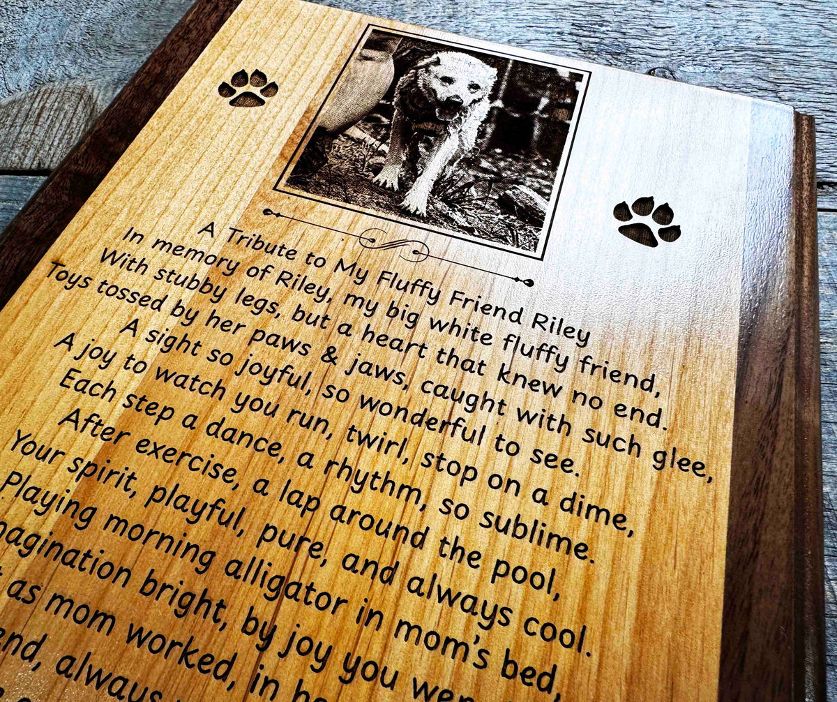 Wooden Plaque - Custom Engraved Memories Made Custom