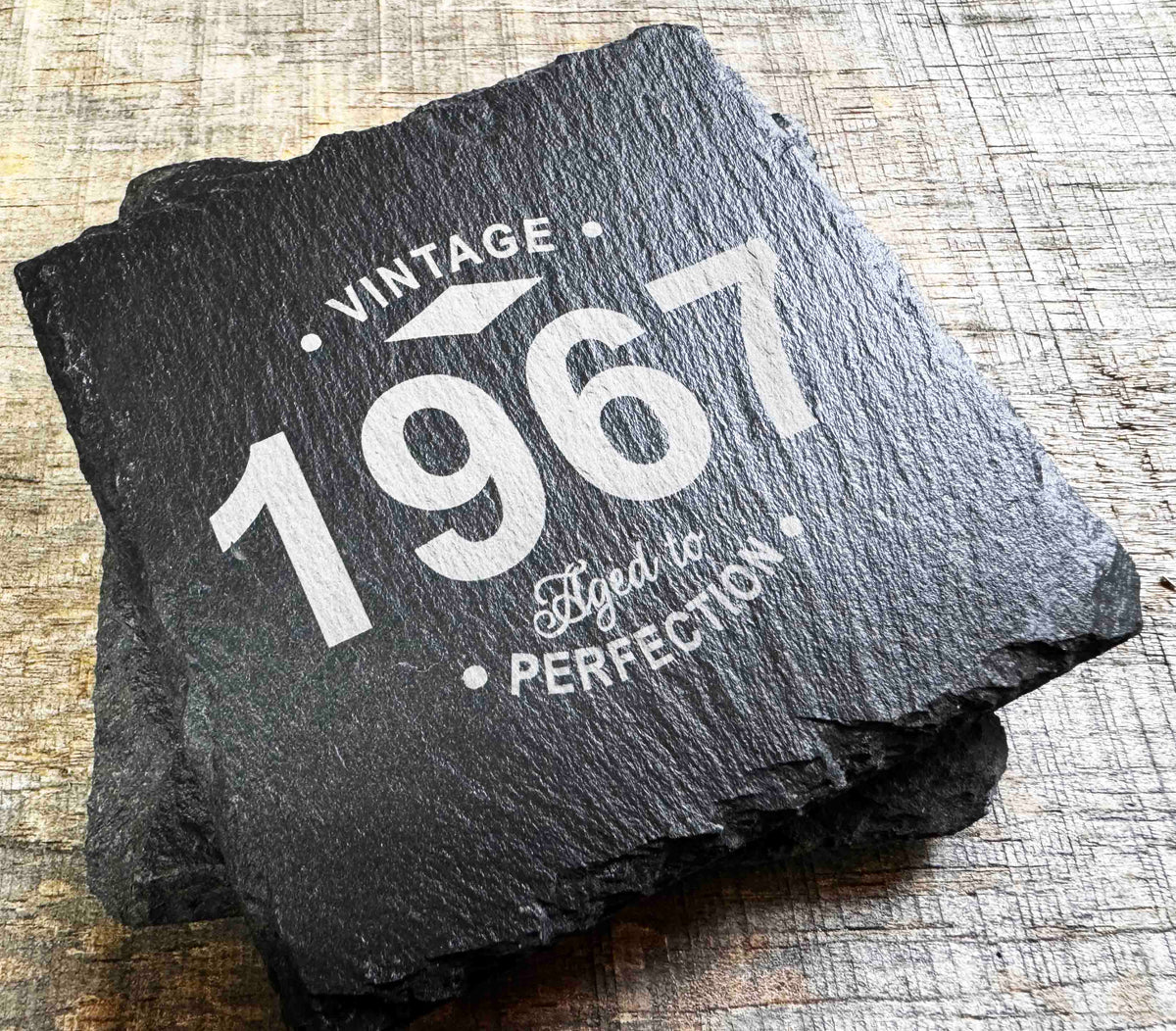 Slate Coaster - Vintage Aged to Perfection Memories Made Custom