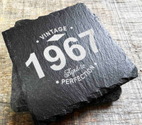 Slate Coaster - Vintage Aged to Perfection Memories Made Custom
