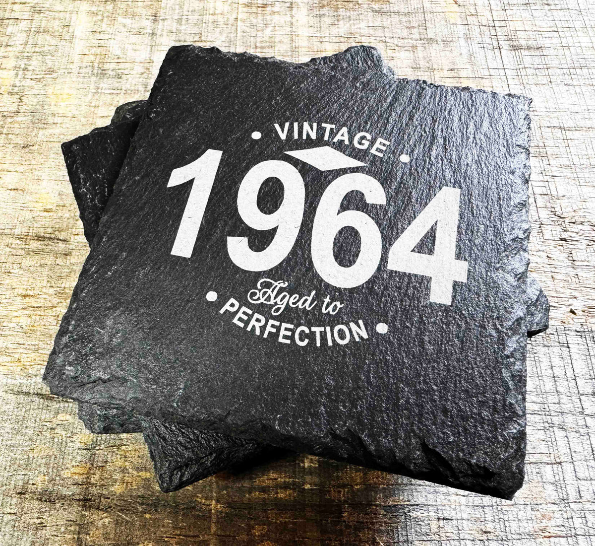Slate Coaster - Vintage Aged to Perfection Memories Made Custom