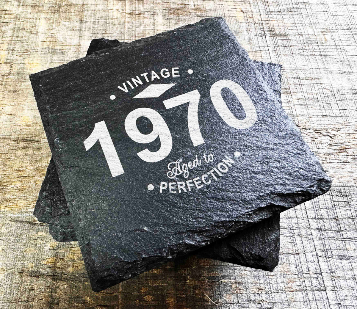 Slate Coaster - Vintage Aged to Perfection Memories Made Custom