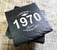 Slate Coaster - Vintage Aged to Perfection Memories Made Custom