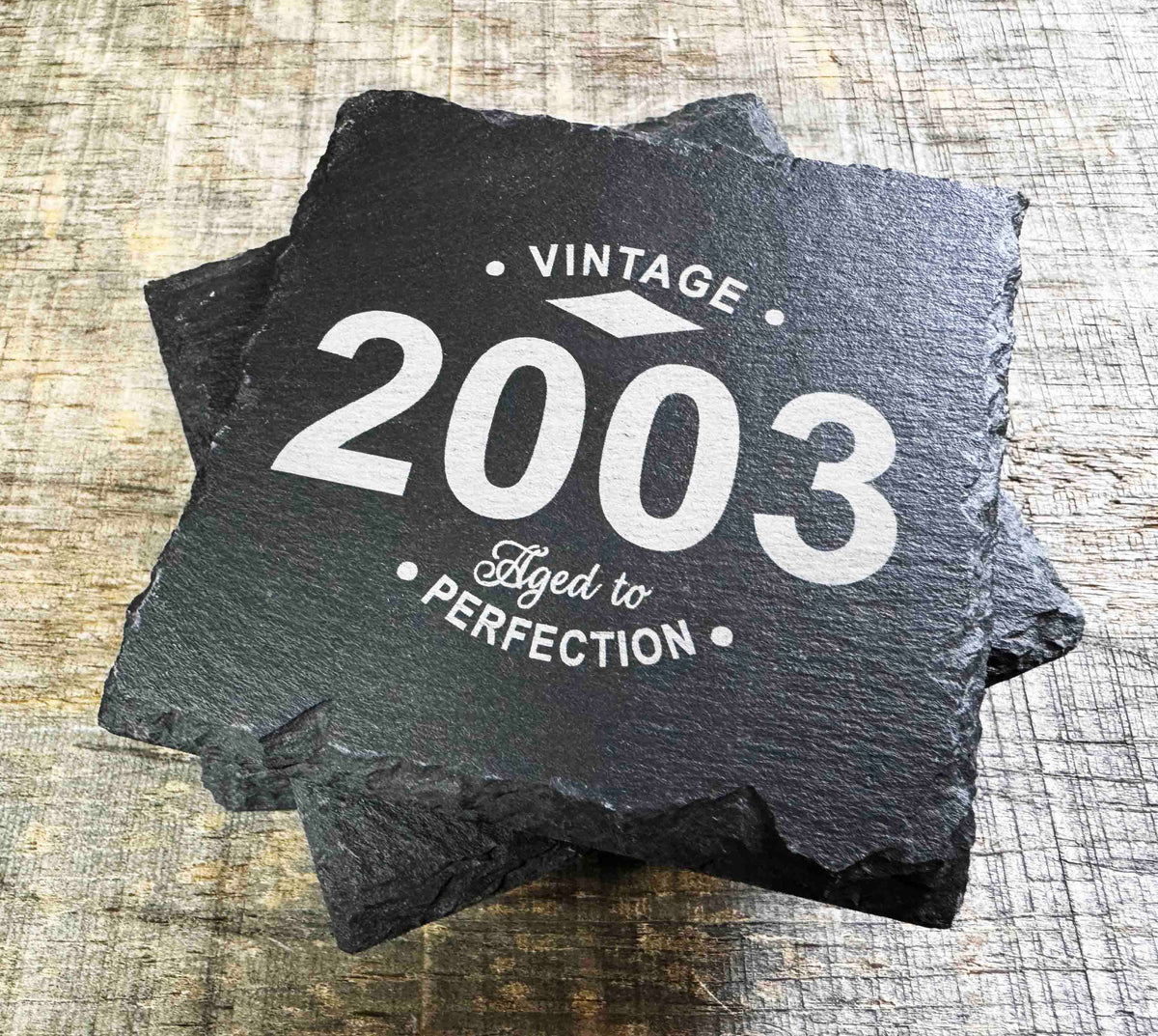 Slate Coaster - Vintage Aged to Perfection Memories Made Custom