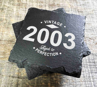 Slate Coaster - Vintage Aged to Perfection Memories Made Custom