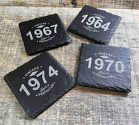 Slate Coaster - Vintage Aged to Perfection Memories Made Custom
