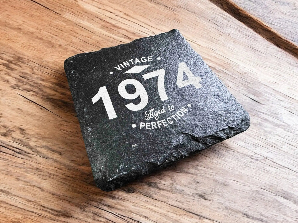 Slate Coaster - Vintage Aged to Perfection Memories Made Custom
