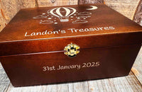 Premium Wooden Gift Box Hinged Lid With Clasp Memories Made Custom