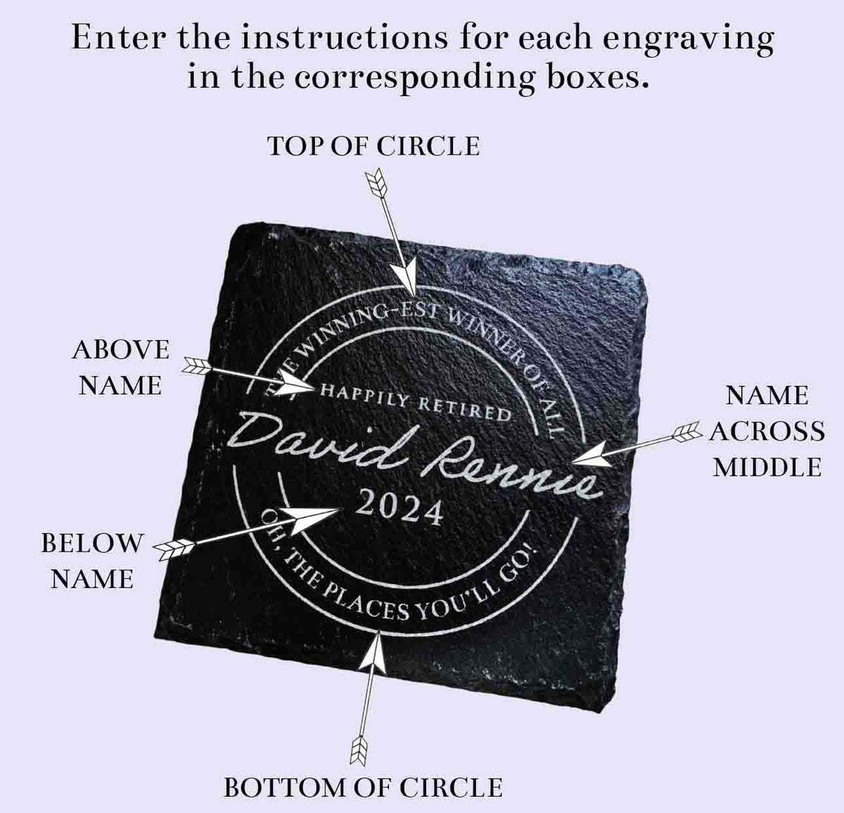 Slate Coaster - Design 1 Memories Made Custom