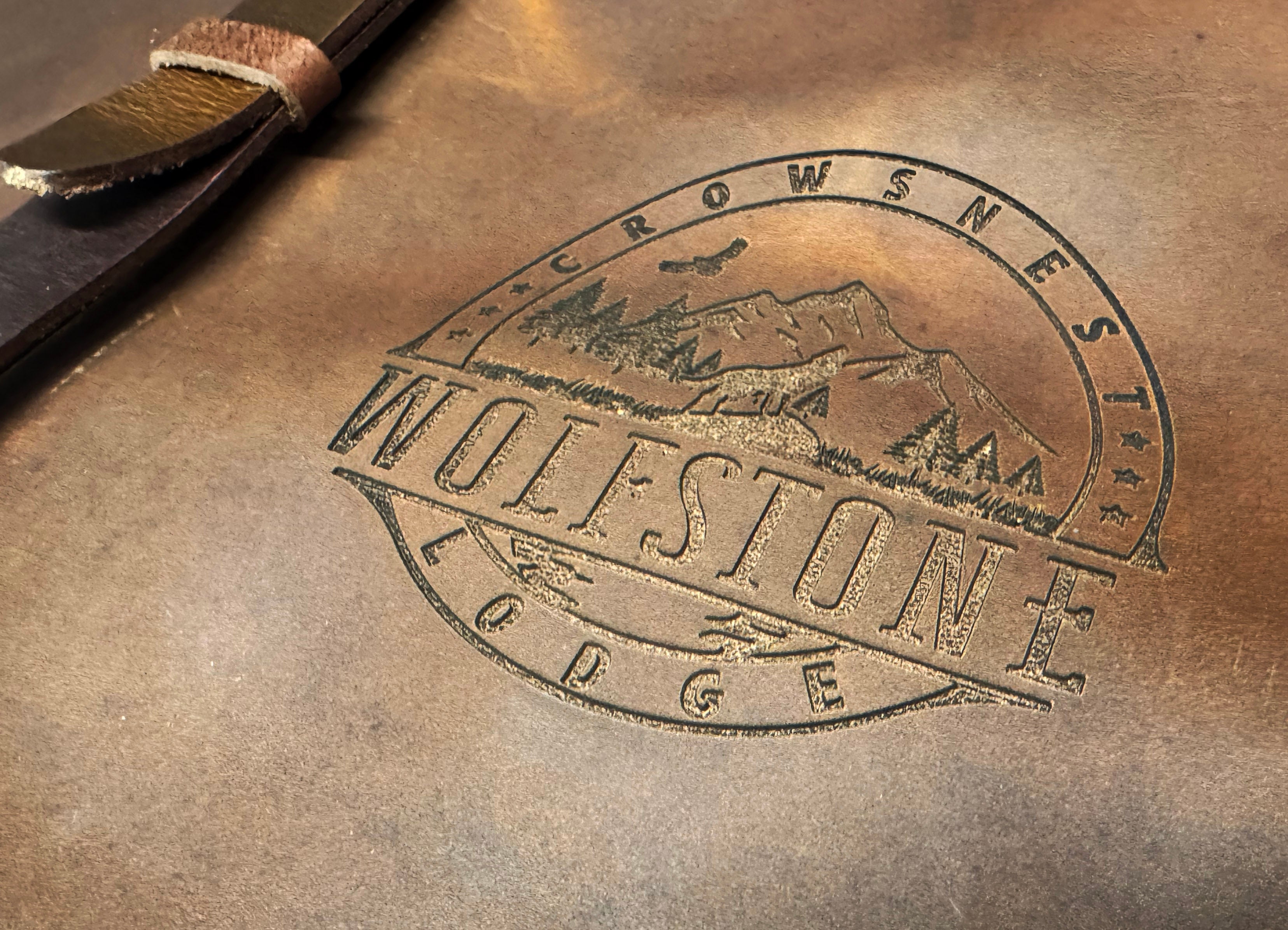 Portador de leña de cuero de primera calidad