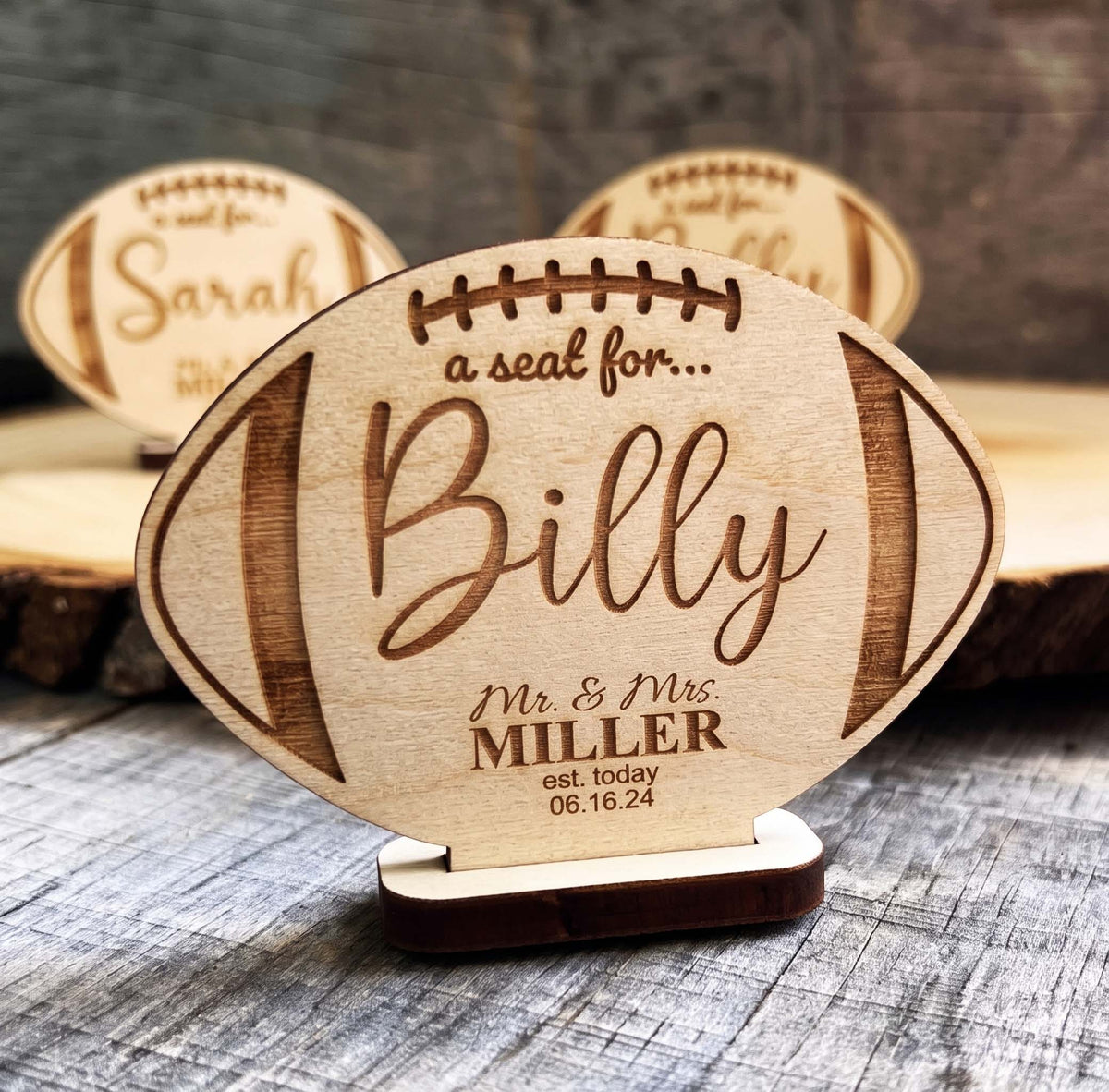 Custom Wooden Wedding Place Cards & Seat Holders | Memories Made