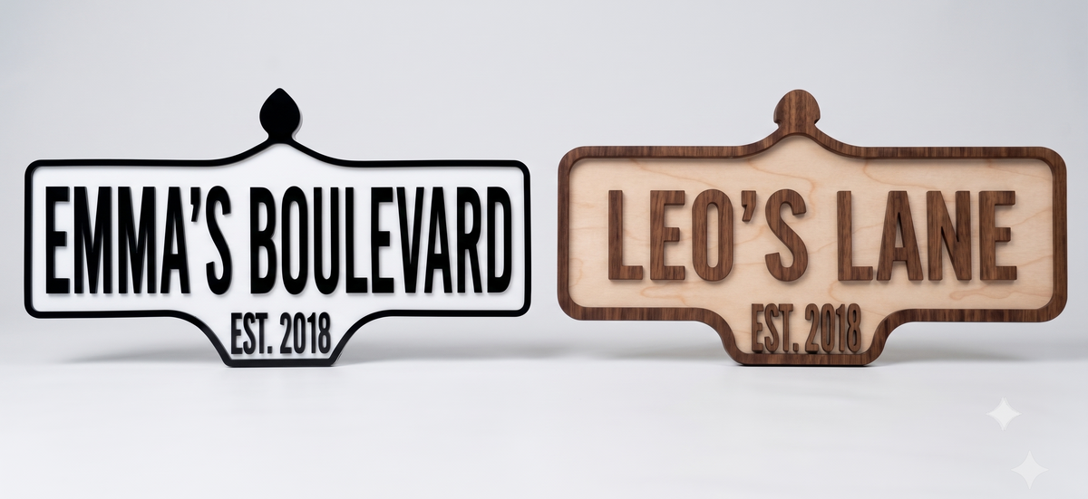 Custom Vintage Street Sign | Laser Cut Personalized Road Sign