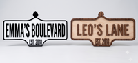 Custom Vintage Street Sign | Laser Cut Personalized Road Sign
