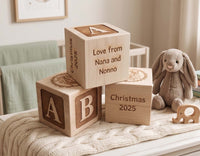 Personalized Solid Maple Baby Block | Custom Engraved Keepsake