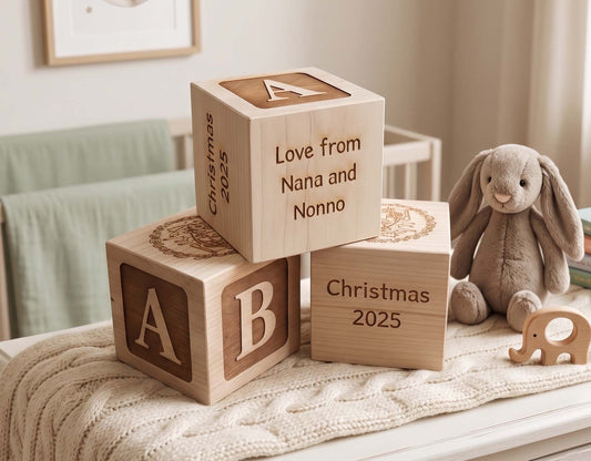 Personalized Solid Maple Baby Block | Custom Engraved Keepsake