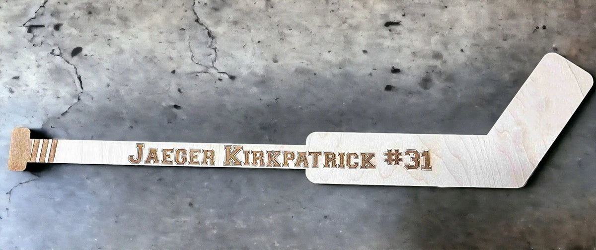Mini Hockey Goalie Sticks - Laser Cut - Multiple Lengths Memories Made Custom