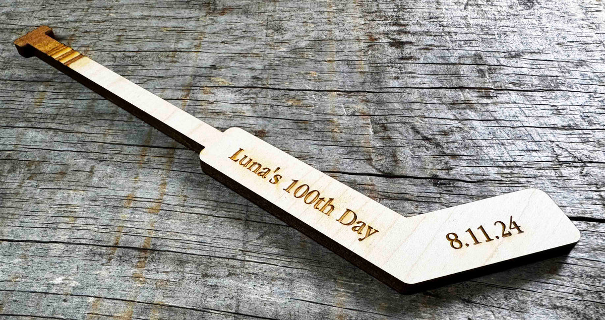 Mini Hockey Sticks - Laser Cut - Multiple Lengths Memories Made Custom