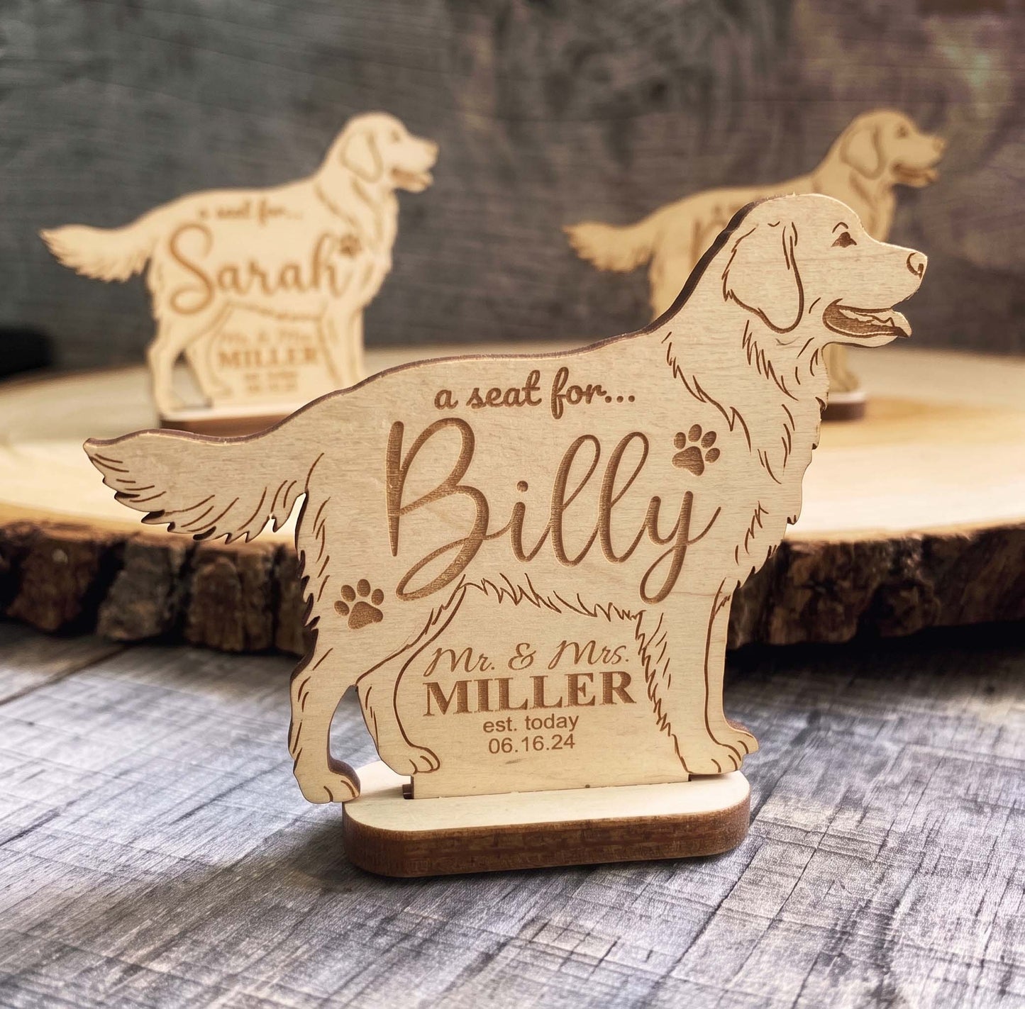 Custom Wooden Wedding Place Cards & Seat Holders | Memories Made