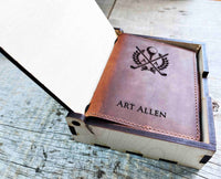 Refillable Golf Log Premium Leather Engraved Memories Made Custom