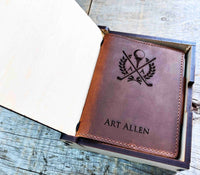 Refillable Golf Log Premium Leather Engraved Memories Made Custom
