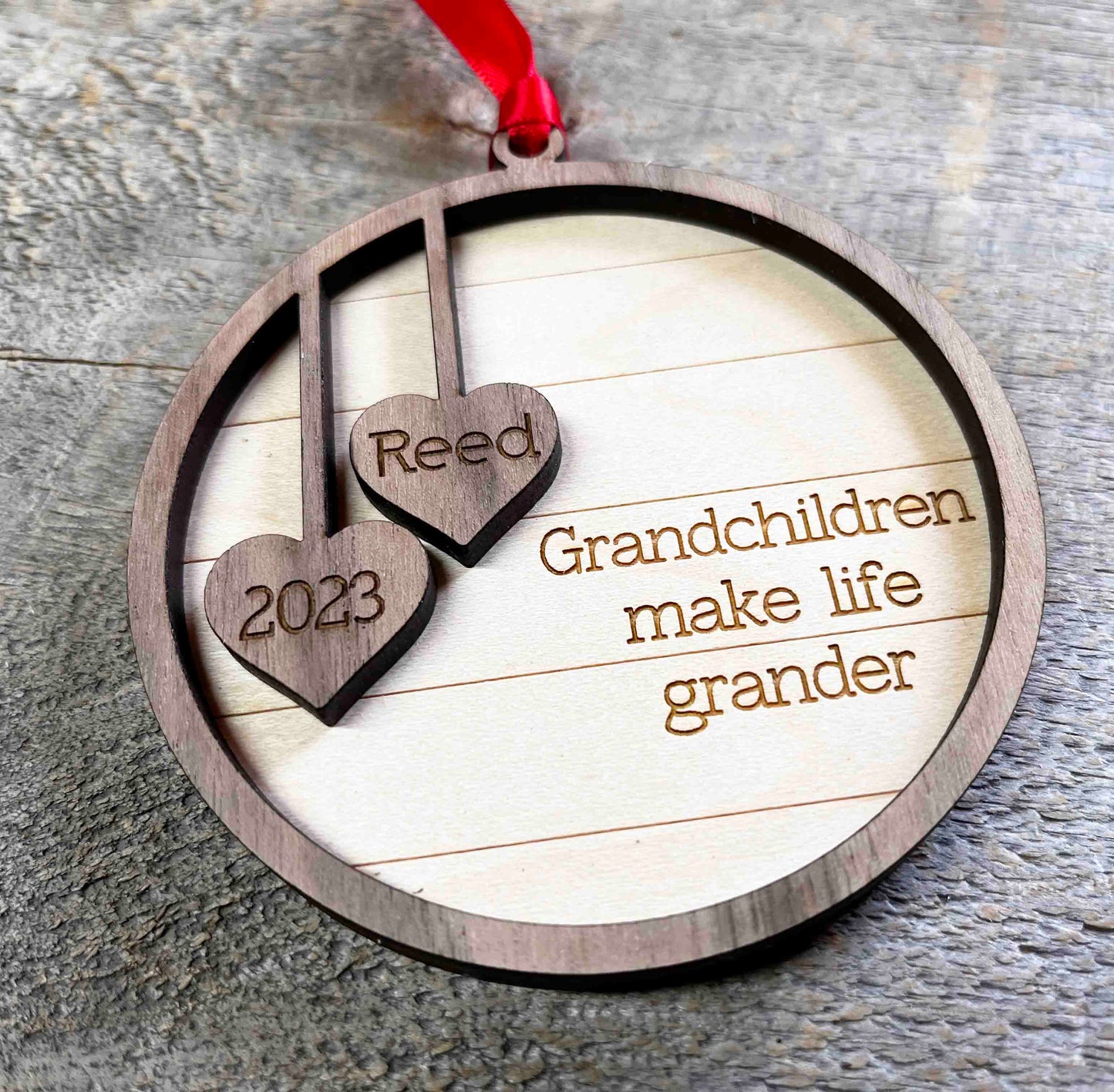 Christmas Ornament - Grandchildren make life Grander