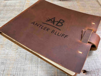 Guest Registry Memorial Book Leather Engraved Memories Made Custom