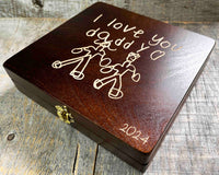 Handwriting Engraved into Premium Wooden Gift Box Memories Made Custom
