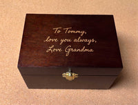 The Heirloom Box: Personalized Handwriting Keepsake & Memory Box