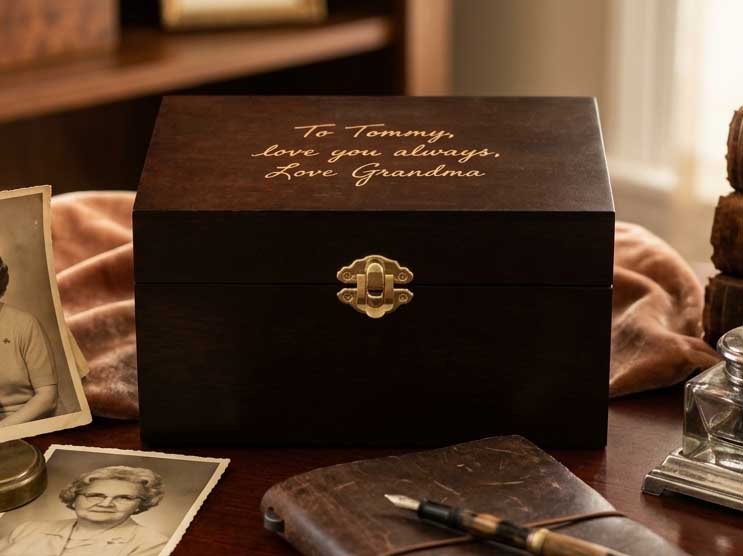 The Heirloom Box: Personalized Handwriting Keepsake & Memory Box