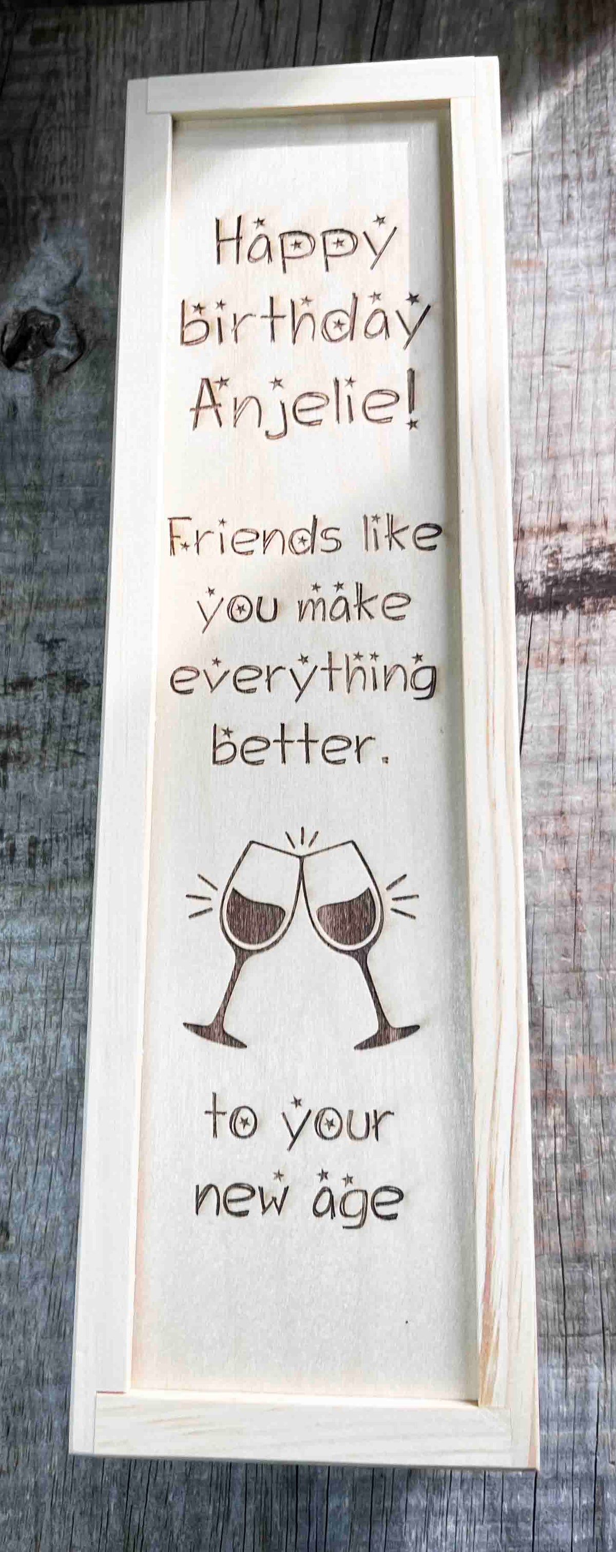 Custom Engraved Wine Boxes - Design 36 Memories Made Custom
