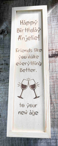 Custom Engraved Wine Boxes - Design 36 Memories Made Custom